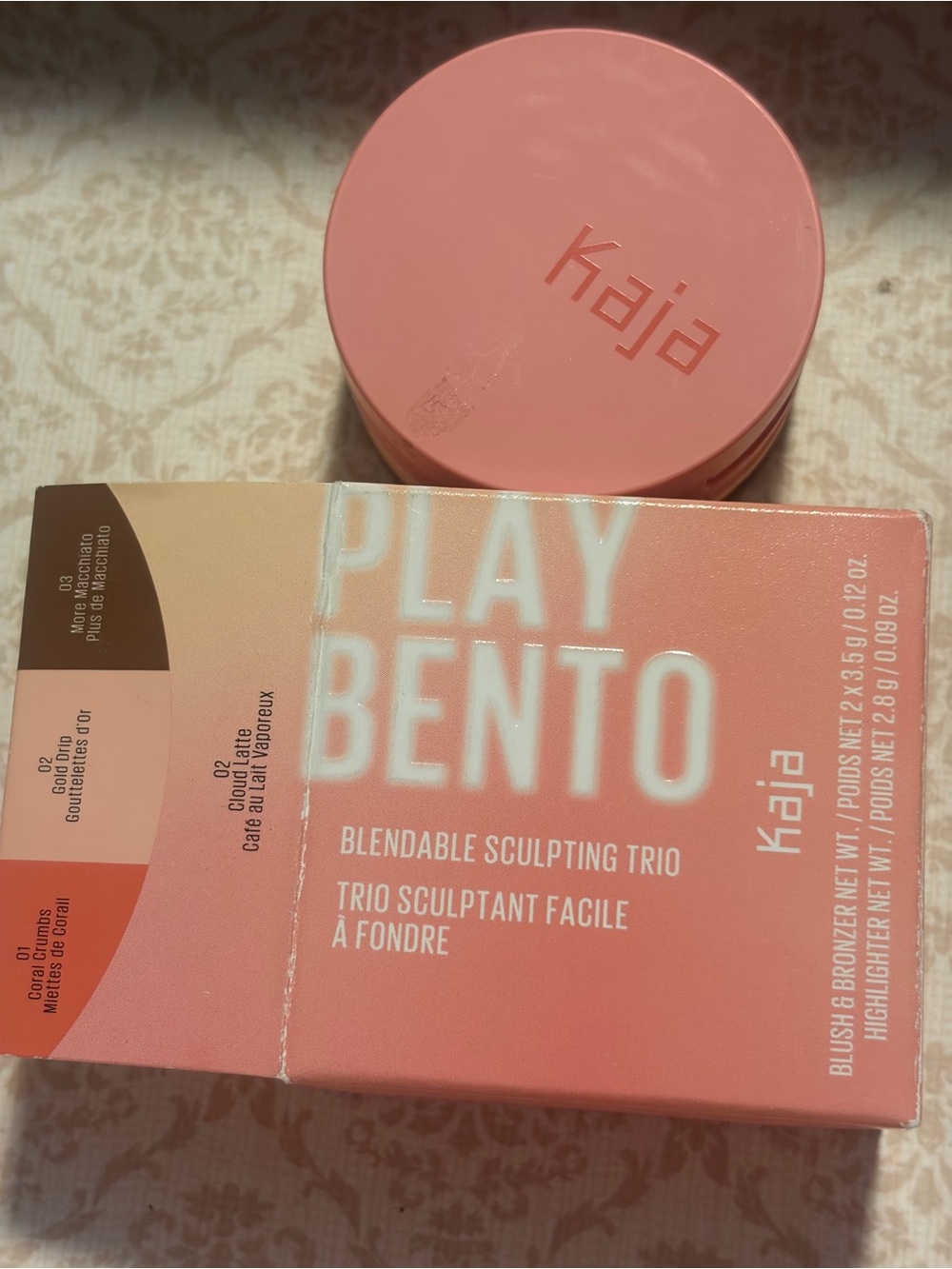 Kaja Play Bento Blendable Sculpting Trio CLOUD LATTE 02 Blush/Bronzer/Highlight